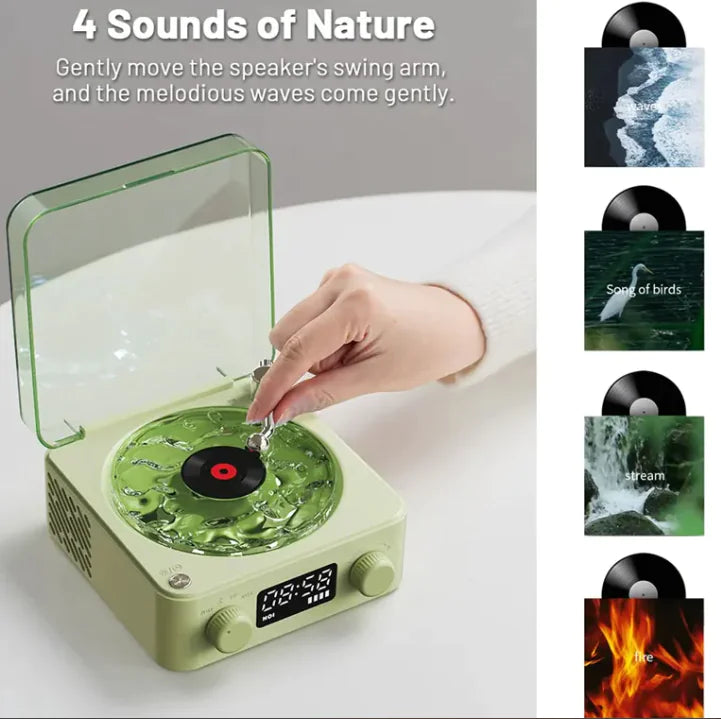 Bluetooth Retro Turntable Speaker with RGB Lights AMSshop