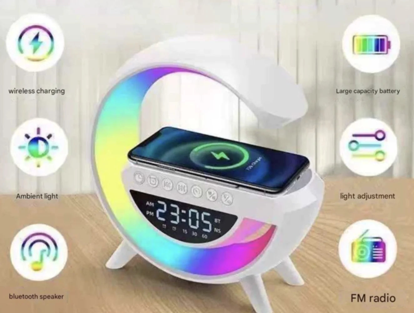 Smart G Lamp Night Light Bluetooth Speaker AMSshop