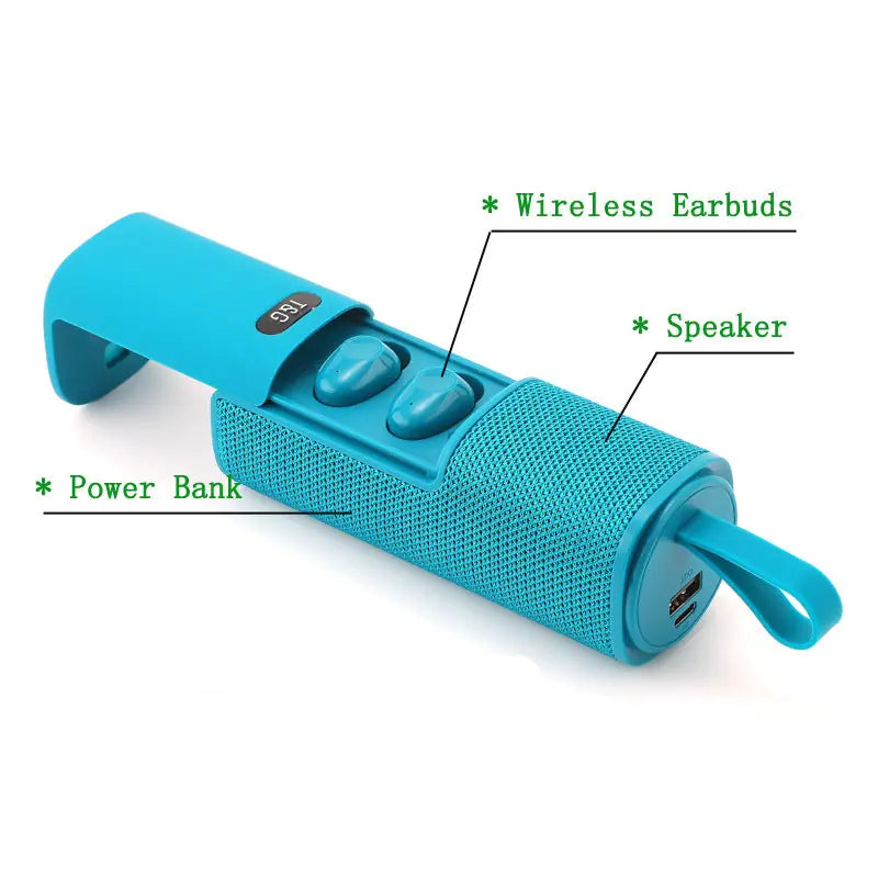 Triple Win 3 IN 1 Compact Size Earphone, Speaker And Power Bank AMSshop