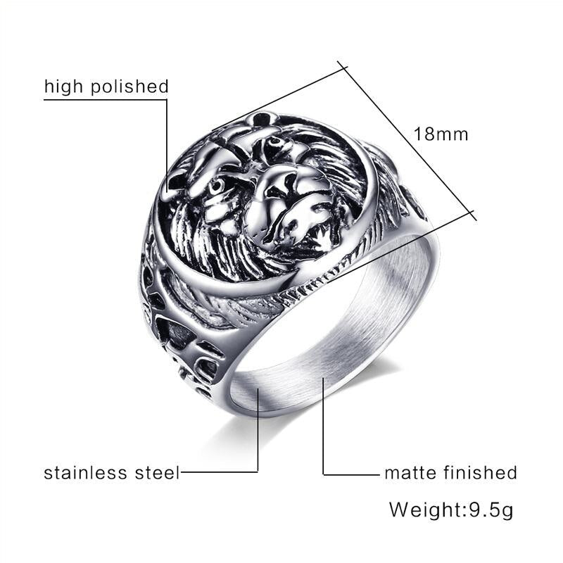 Lion Head Rings AMSshop
