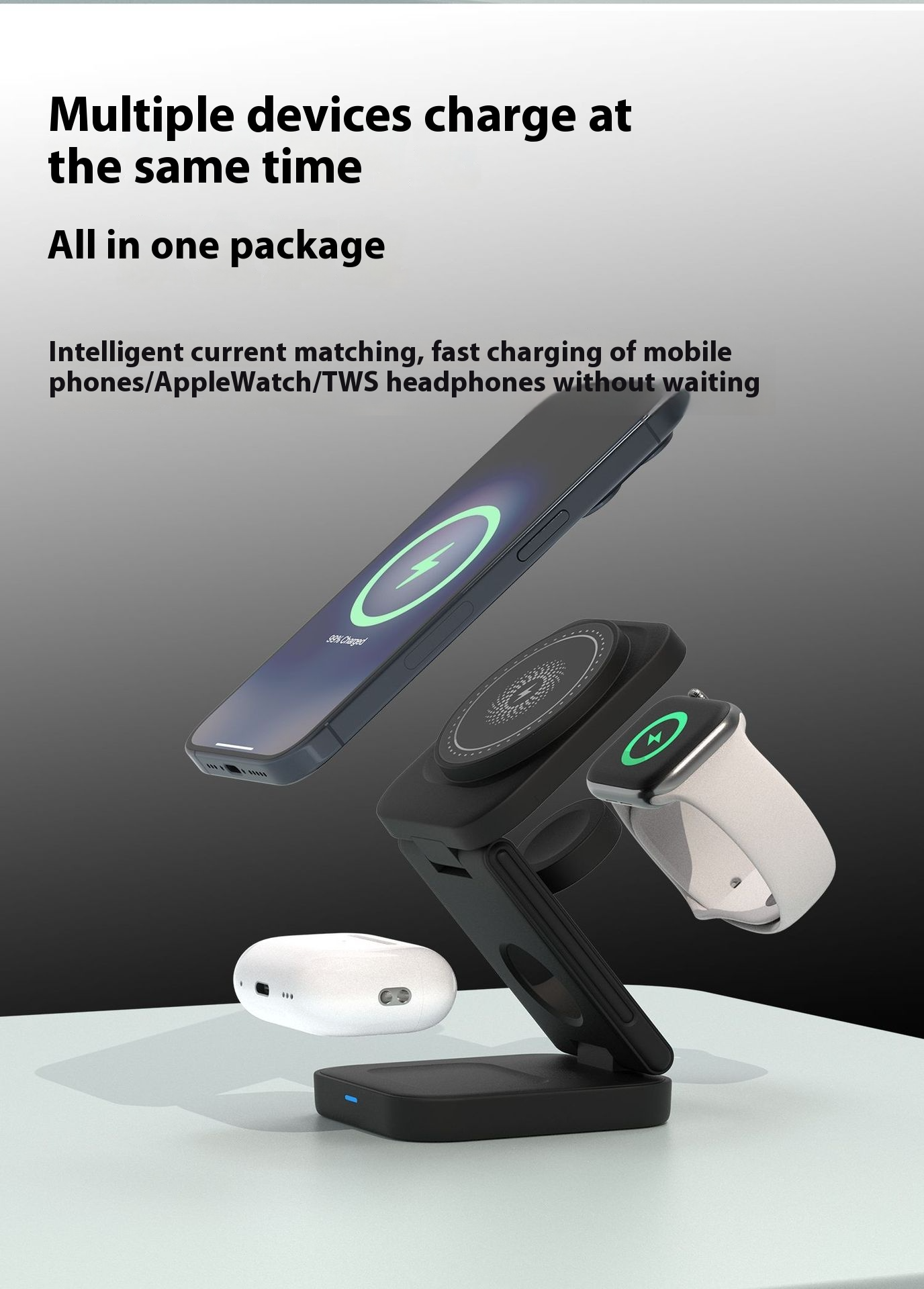 3 IN 1 FOLDABLE WIRELESS CHARGER AMSshop