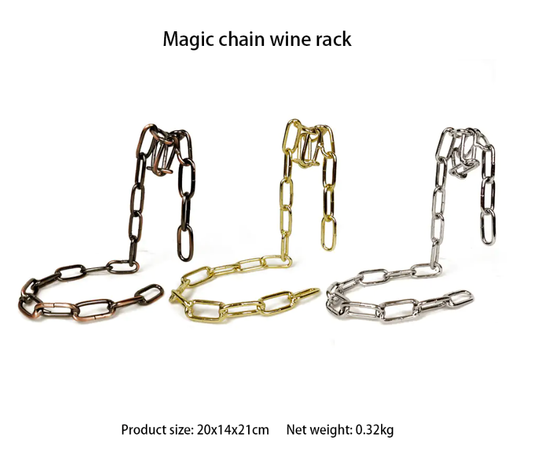 Magic Iron Chain Wine Bottle Holder AMSshop