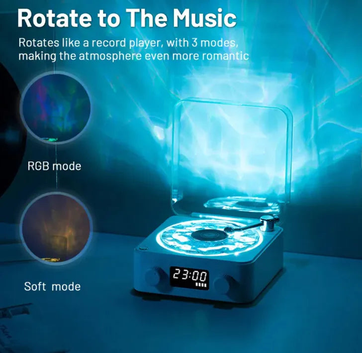 Bluetooth Retro Turntable Speaker with RGB Lights AMSshop
