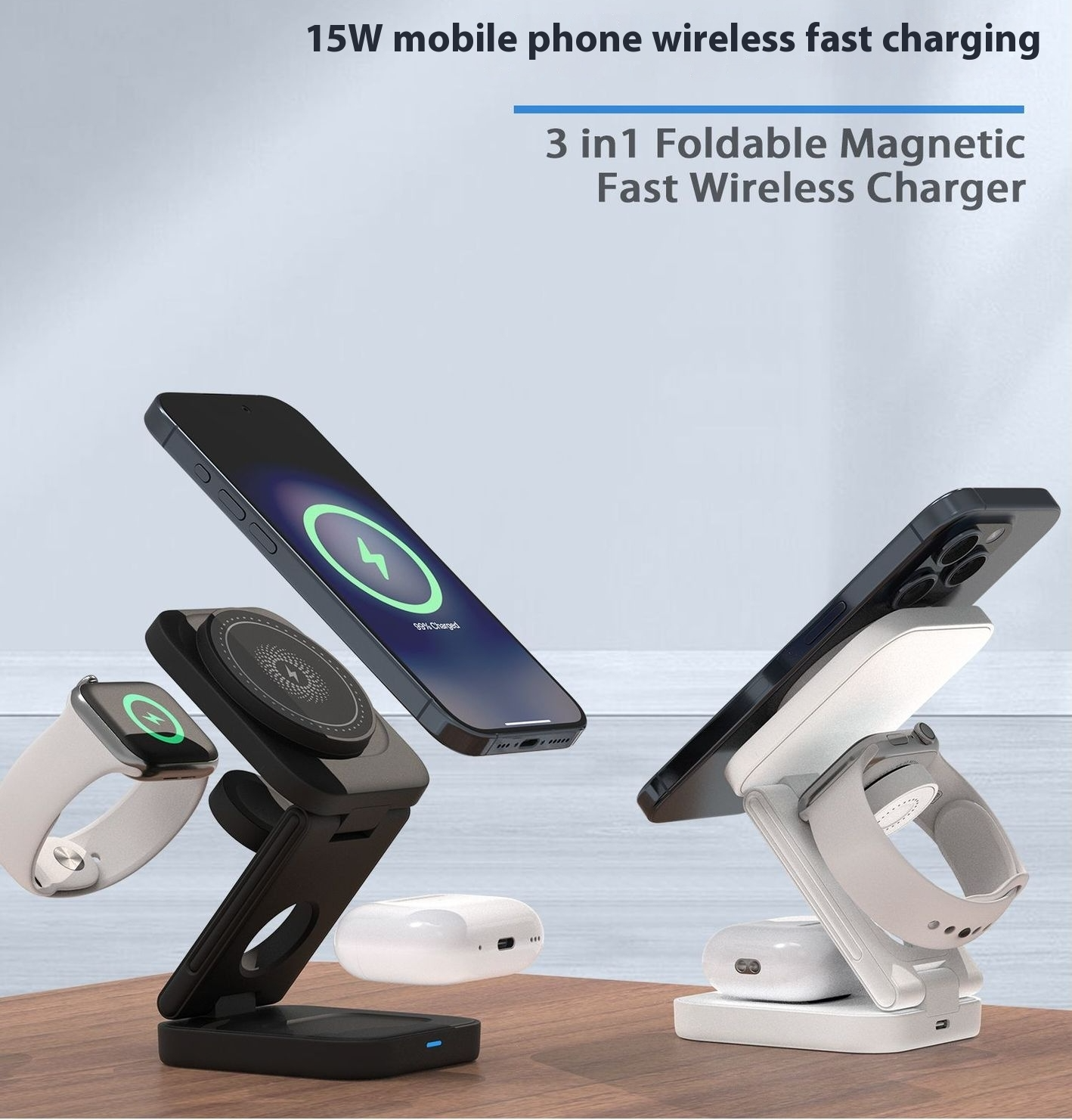 3 IN 1 FOLDABLE WIRELESS CHARGER AMSshop
