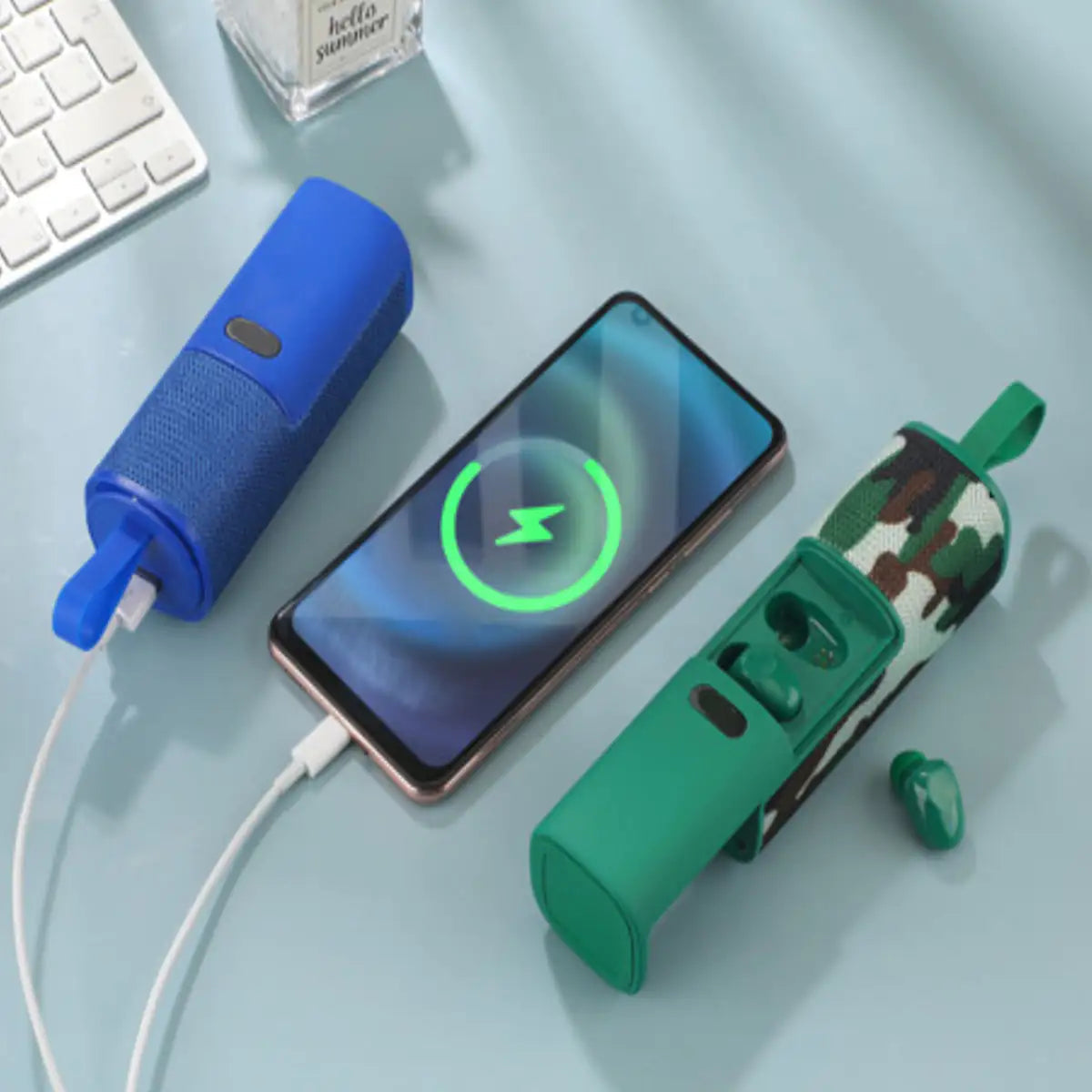 Triple Win 3 IN 1 Compact Size Earphone, Speaker And Power Bank AMSshop