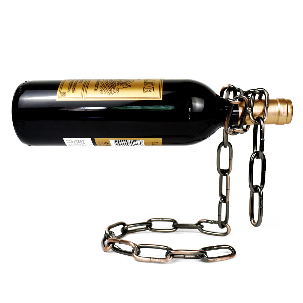 Magic Iron Chain Wine Bottle Holder AMSshop