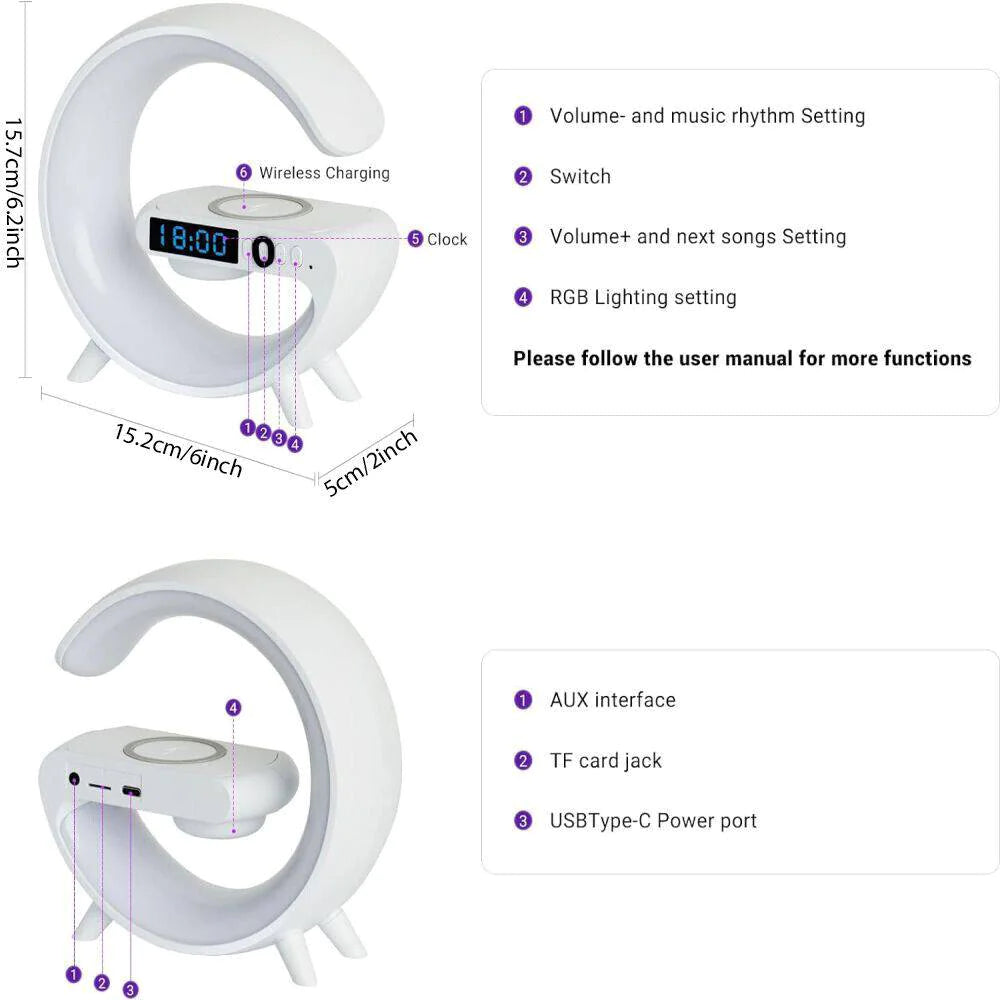 Smart G Lamp Night Light Bluetooth Speaker AMSshop